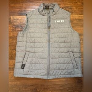 Acrux Eagles Gray Quilted Vest Size Large